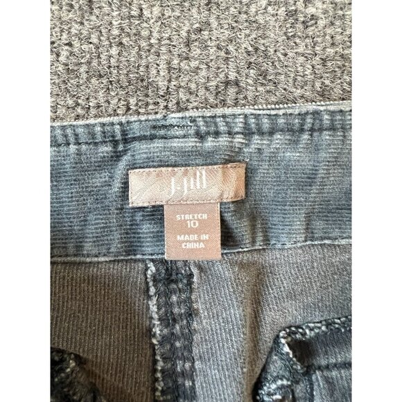 J Jill Jeans Women 10 Blue Corduroy Straight Slim Cotton Stretch 5 Pocket Pants - Picture 4 of 7